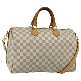 LOUIS VUITTON Borsa a Mano Speedy Bandoulière 35 Damier Azur N41372 Auth LV 175852