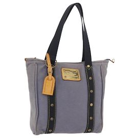 LOUIS VUITTON Antigua Cabas MM Tote Bag Blau M40087 LV Auth 176246
