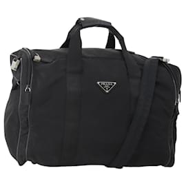 Borsa Boston PRADA in nylon 2 in 1 nera argento autentica YKZ331