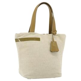 PRADA Borsa a Mano Sports Line Tela Beige Argento Auth bs34685 - Prada