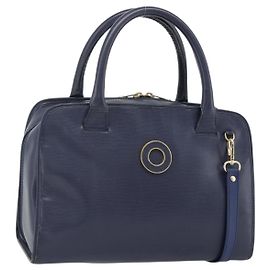 Céline Borsa a mano CELINE in pelle 2 in 1 blu navy oro Auth 176670