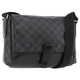 LOUIS VUITTON Borsa a Spalla Messenger PM Damier Graphite N41457 LV Auth 176357
