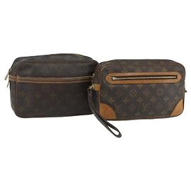 LOUIS VUITTON Borsa Clutch Monogram 2 Set LV Auth bs34774