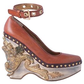 Miu Miu, Cammeo Baroque, zeppa in pelle
