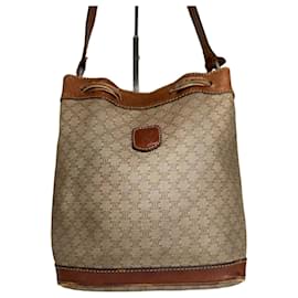 Céline Borsa a secchiello Macadam vintage Celine in tela beige
