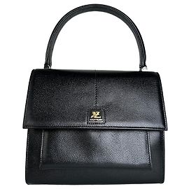 Courreges Borsa Vintage Courrèges a Mano in Pelle Nera