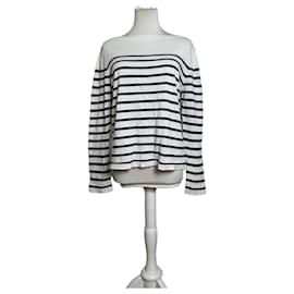 Top Marinière Vintage Jean Paul Gaultier de Algodón Blanco Marino L