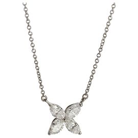 Pendente Victoria Grande Modello in Platino e Diamante Tiffany & Co.