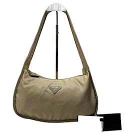 Borsa a Spalla Vintage Prada Tessuto Lino