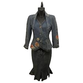 Completo giacca in denim e gonna Galliano per Dior 2005
