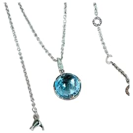 Collana PARENTESI in topazio blu e diamanti in oro bianco 18K - Bulgari