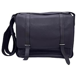 Borsa a tracolla Hermès Steve in pelle cioccolato