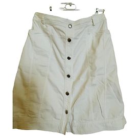 Saia reta de algodão branco Georges Rech