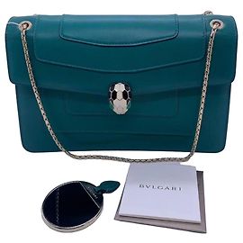 Bulgari Borsa a catena Bvlgari Serpente Verde Pelle Smeraldo