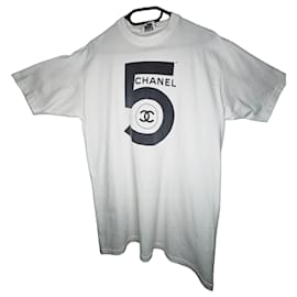 T-shirt Chanel No. 5 in cotone bianco