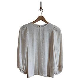 Bluse La Fée Maraboutée Creme Baumwolle Viskose