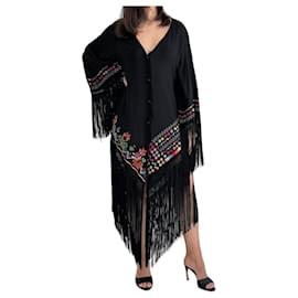 Autre Marque Kimono de seda Anjuna negro