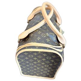 Autre Marque Bolsa para cachorro em lona Monogram e couro