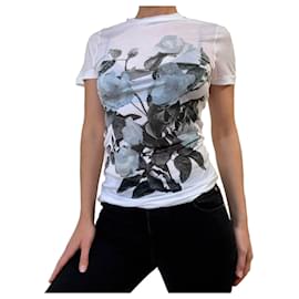 Camiseta Christopher Kane blanca y gris de modal