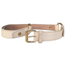 Céline Triomphe Gürtel Creme Leder