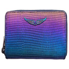 Zadig & Voltaire Multicolored Metallic Leather Wing Wallet