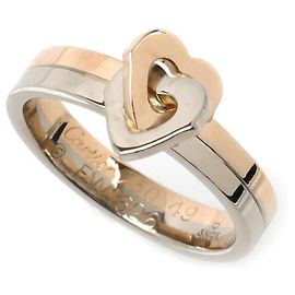 Doppelherz-Bandring aus 18K Rosé- und Weißgold von Cartier