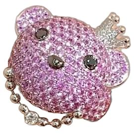 Autre Marque Qeelin Qilin Bobo Breiter Ring mit Rubin und Diamanten