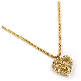 Collana Vintage con Logo a Cuore Christian Dior