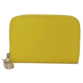 Münzgeldbörse aus gelbem Evercalf-Leder von Hermès