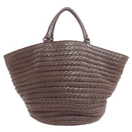 Borsa Intrecciato Bottega Veneta in pelle di vitello marrone