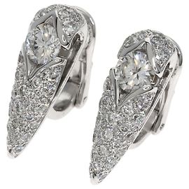 Bulgari Pendientes de clip de diamante en oro blanco de 18K Bvlgari