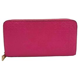 Cartera Larga Anagrama Repetido Loewe en Cuero Rosa