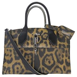 BORSA A MANO LOUIS VUITTON CITY STEAMER MM ANIMALE SELVAGGIO LEOPARDO