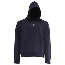 Polo Ralph Lauren Kapuzenpullover aus navyblauer Baumwolle mit gesticktem Logo