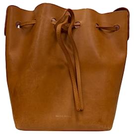 Mini borsa a secchiello Mansur Gavriel in pelle marrone