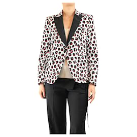 Blazer mit blauem Leopardenmuster - Größe UK 12 - Veronica Beard