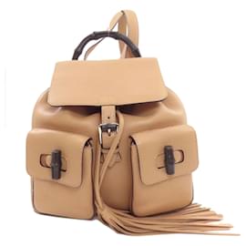 Gucci Bamboo Fransen-Leder-Rucksack