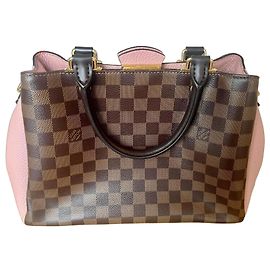 Borsa Louis Vuitton Brittany Damier Ebene Pelle Rosa