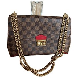 Louis Vuitton Caissa Clutch Damier Ebano e Pelle Rossa