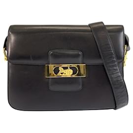 Céline Borsa a spalla in pelle nera Celine Carriage Hardware