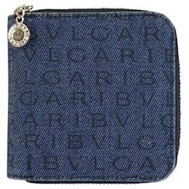 Bvlgari Logomania Denim Leder Bi-Fold Geldbörse - Bulgari
