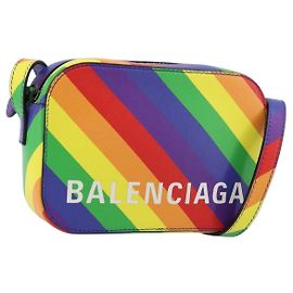 Balenciaga Borsa a Spalla Ville in Pelle Multicolore Argento Autentica 177109A