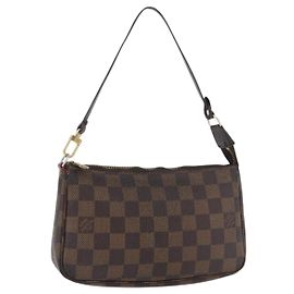 LOUIS VUITTON Pochette Accessoires Damier Ebene N41206 Auth LV 176761