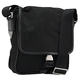 Borsa a Spalla PRADA in Nylon Pelle Nera Argento Autentica ka4087 - Prada