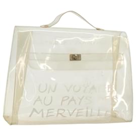 HERMES Vinyl Kelly Handtasche Transparent Auth 175855 - Hermès
