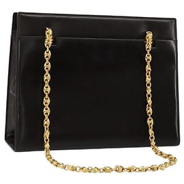 Borsa a spalla in pelle Gucci marrone oro Auth 175919