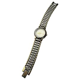 Vintage Burberry Uhr Zweifarbig Stahl Creme