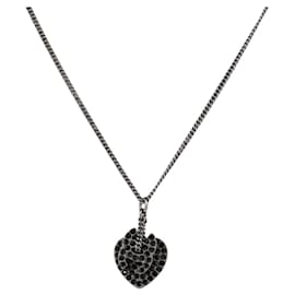 Collana in metallo CHANEL COCO Mark nera CC Auth 176078A - Chanel