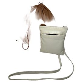 Borsa a tracolla mini Loewe vintage in pelle crema