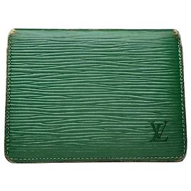 Tarjetero Vintage Louis Vuitton Epi Verde